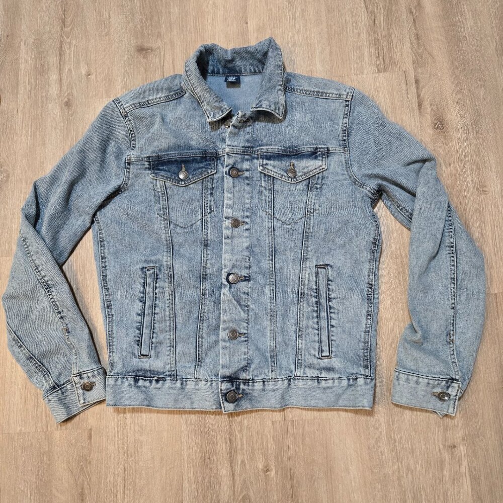 GEORGE Men’s Size Small (34-36) Blue JEAN Denim Jacket Work BARN Coat EUC
